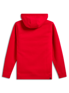 Alpinestars Ride V3 Hoodie, vista posteriore, rosso tinta unita, abbigliamento sportivo casual, felpa con cappuccio foderato in jersey, polsini e orlo a coste