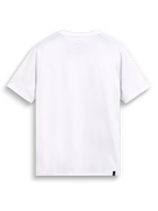 Alpinestars T-Shirt Elliptic CSF, maglietta a maniche corte bianca, vista posteriore con stampa interna sul collo e etichetta esterna sull'orlo