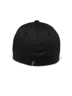 Alpinestars Cappello Setting, cappello flex back, nero, vista posteriore con design flex chiuso, piccolo logo a stella bianco ricamato sulla cucitura inferiore, corona strutturata in tessuto twill elasticizzato