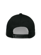 Cappello Alpinestars Profile, nero, vista posteriore con chiusura snapback regolabile, corona strutturata e piccolo logo bianco ricamato sul cinturino posteriore, abbigliamento sportivo casual
