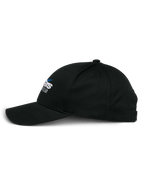 Alpinestars Cappello Profile, cappello snapback, nero, vista laterale di profilo, corona strutturata con visiera curva, logo Alpinestars ricamato, copricapo casual ispirato al motorsport
