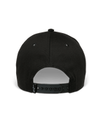 Alpinestars Canyon Hat, cappello snapback nero, vista posteriore con chiusura snap regolabile e piccola etichetta con logo Astars, materiale in twill di cotone al 100%, copricapo casual ispirato al motorsport