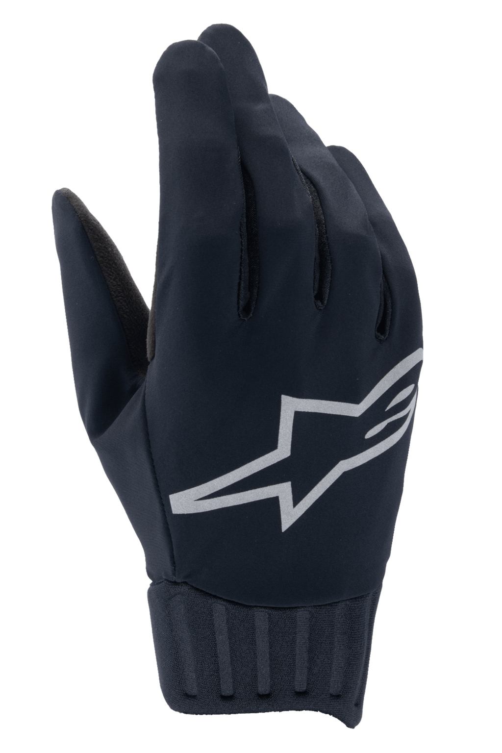 Alpinestars A-Dura Rain Gloves, guanti da MTB impermeabili, nero con grande logo a stella Alpinestars grigio, polsino in neoprene a coste, costruzione in tessuto liscio per il ciclismo in tutte le condizioni atmosferiche