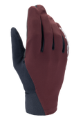 Alpinestars A-Dura Thermal Gloves, guanti invernali da MTB, bordeaux scuro e nero, con guscio esterno antivento e polsino in neoprene, dettaglio del logo bianco, isolamento termico per la guida in climi freddi