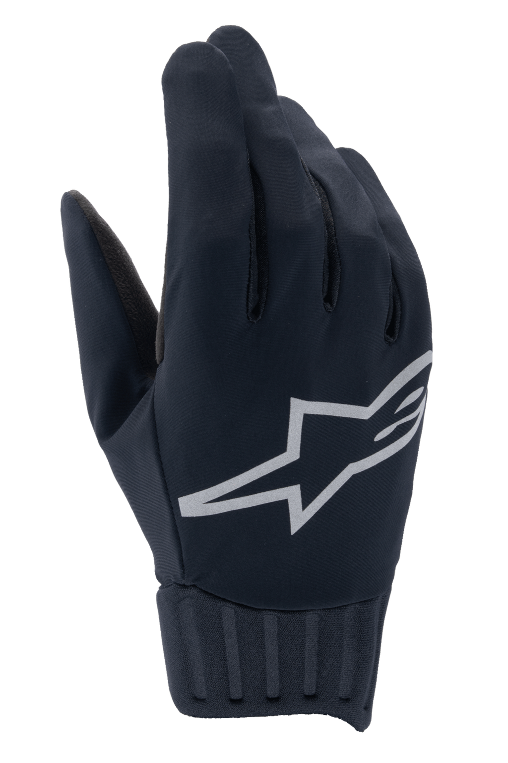 Alpinestars Stella A-Dura Rain Gloves, guanti da MTB impermeabili da donna, neri con logo riflettente argento, polsino in neoprene a coste, tessuto antivento, abbigliamento tecnico da ciclismo