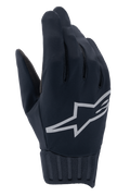 Alpinestars Stella A-Dura Rain Gloves, guanti da MTB impermeabili da donna, neri con logo riflettente argento, polsino in neoprene a coste, tessuto antivento, abbigliamento tecnico da ciclismo