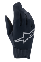 Alpinestars Stella A-Dura Rain Gloves, guanti da MTB impermeabili da donna, neri con logo riflettente argento, polsino in neoprene a coste, tessuto antivento, abbigliamento tecnico da ciclismo