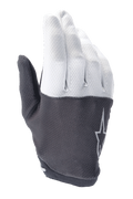 Guanti Alpinestars A-Aria, guanti da mountain bike, grigio chiaro e grigio scuro, con parte superiore testurizzata e logo a stella, materiale flessibile e design a basso profilo per il ciclismo fuoristrada