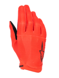Alpinestars Guanti A-Aria, guanti da mountain bike, arancione Spicy, logo a stella nero sul lato, tessuto traspirante elasticizzato testurizzato, design leggero a basso profilo