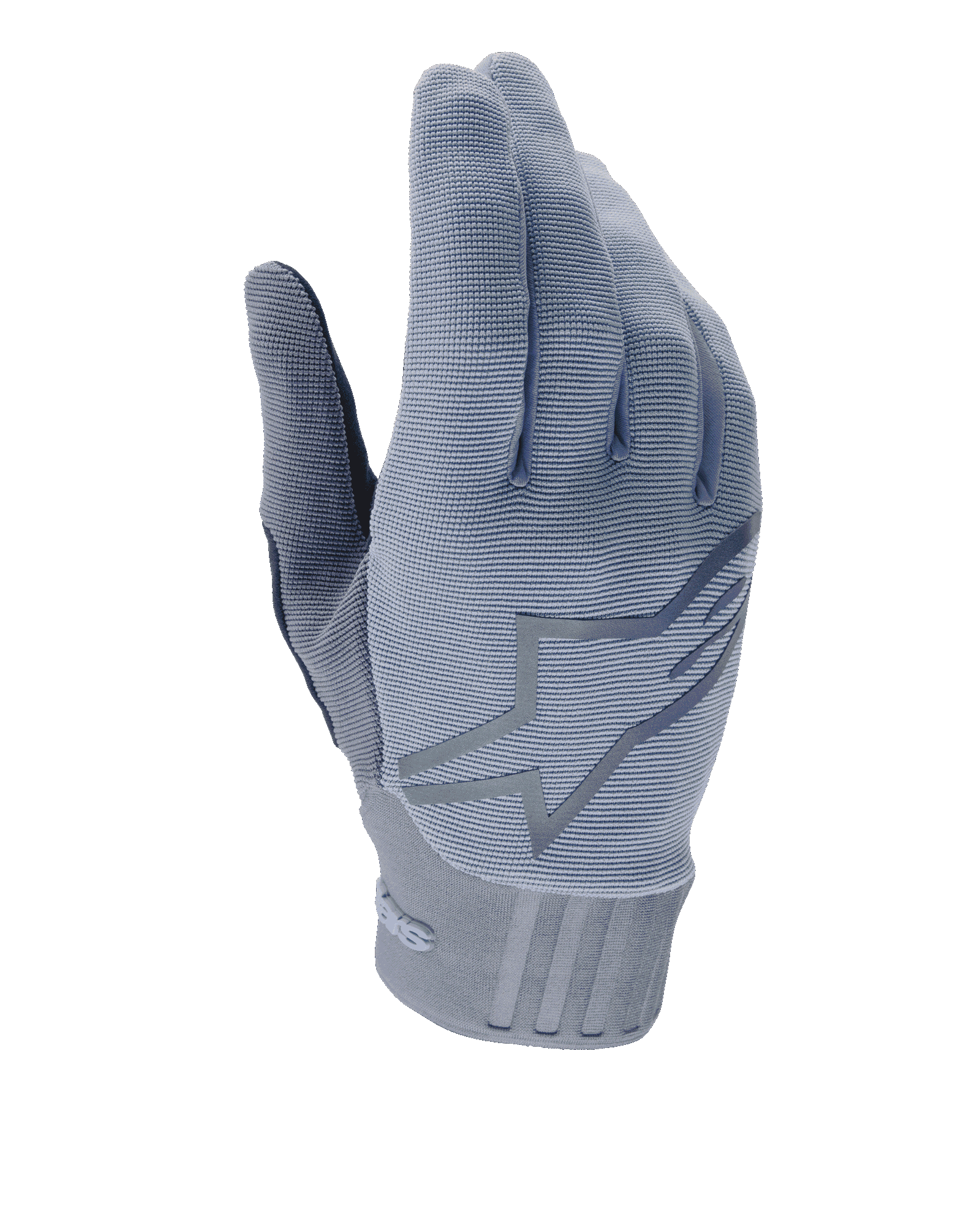 Alpinestars A-Dura Gloves, guanti da mountain bike, Infinity Blue, parte superiore testurizzata a costine con grande logo a stella, polsino in neoprene con dettagli in rilievo, design aderente per il ciclismo fuoristrada