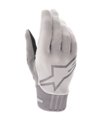 Alpinestars A-Dura Gel Gloves, guanti da ciclismo per mountain bike, grigio chiaro, tessuto testurizzato con grande logo a stella sul dorso, polsino in neoprene, design ergonomico del palmo con imbottitura in gel per la guida fuoristrada