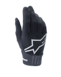 Alpinestars Stella A-Dura, guanti da MTB per donna, neri con prominente logo a stella bianco sul dorso, tessuto tecnico a costine, vestibilità aderente con polsino in neoprene