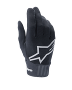Alpinestars Stella A-Dura, guanti da MTB per donna, neri con prominente logo a stella bianco sul dorso, tessuto tecnico a costine, vestibilità aderente con polsino in neoprene