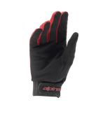 Guanti da donna Alpinestars Stella A-Dura, guanti da mountain bike, bordeaux e nero, vista del palmo che mostra il grip in camoscio sintetico, polsino in neoprene con chiusura a strappo, logo Alpinestars rosso
