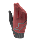 Alpinestars Stella A-Dura Gloves, guanti da mountain bike da donna, bordeaux e nero, con parte superiore in tessuto testurizzato, grande logo a stella grigio sul dorso e polsino in neoprene nero con chiusura sicura, progettati per vestibilità ergonomica e prestazioni