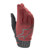 Alpinestars Stella A-Dura Gloves, guanti da mountain bike da donna, bordeaux e nero, con parte superiore in tessuto testurizzato, grande logo a stella grigio sul dorso e polsino in neoprene nero con chiusura sicura, progettati per vestibilità ergonomica e prestazioni