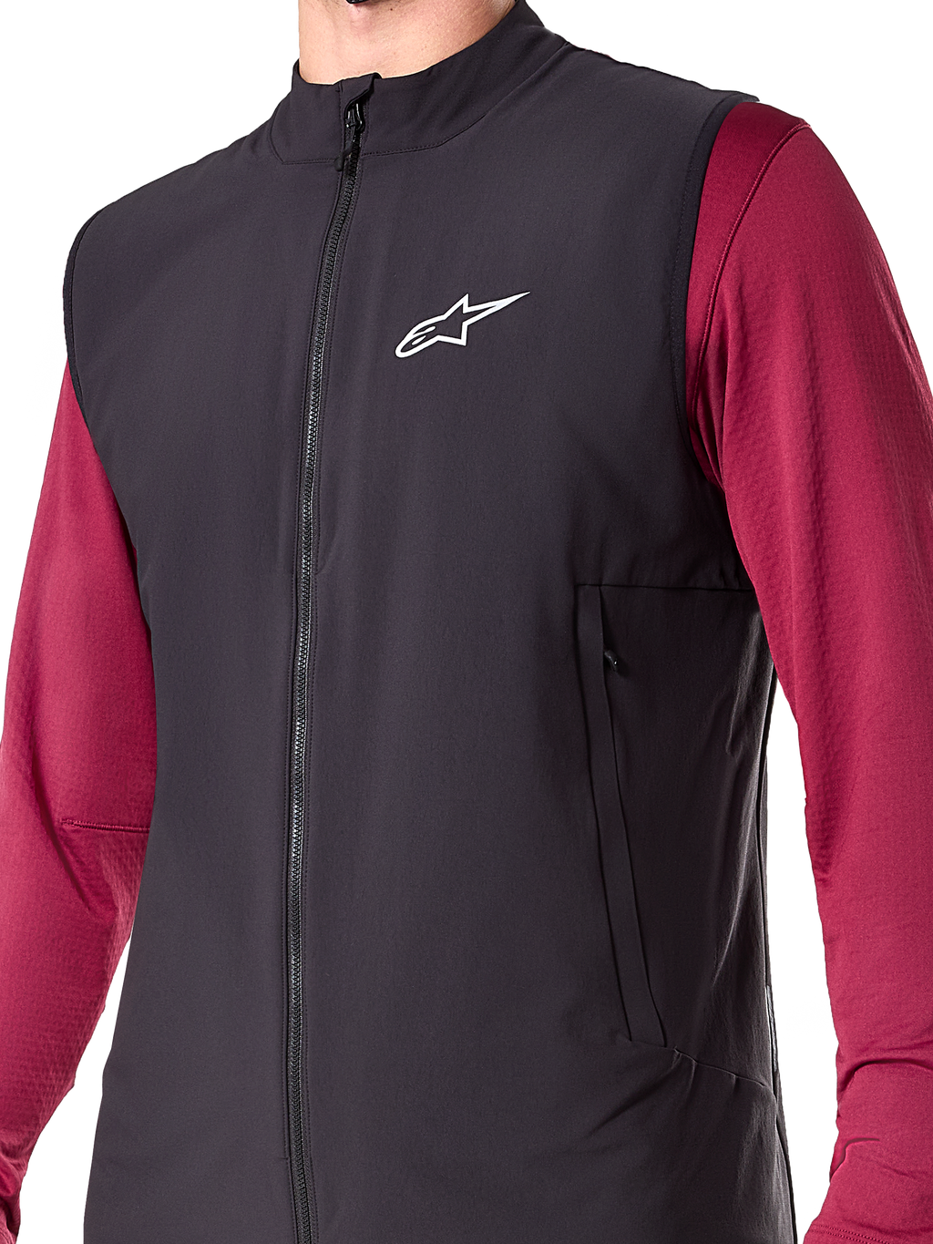 Alpinestars A-Dura Thermal Vest, nero, gilet da ciclismo imbottito da uomo, gilet leggero per mountain bike con isolamento PrimaLoft ACTIVE, cerniera frontale a tutta lunghezza e doppie tasche con zip, design elegante e performante per clima freddo
