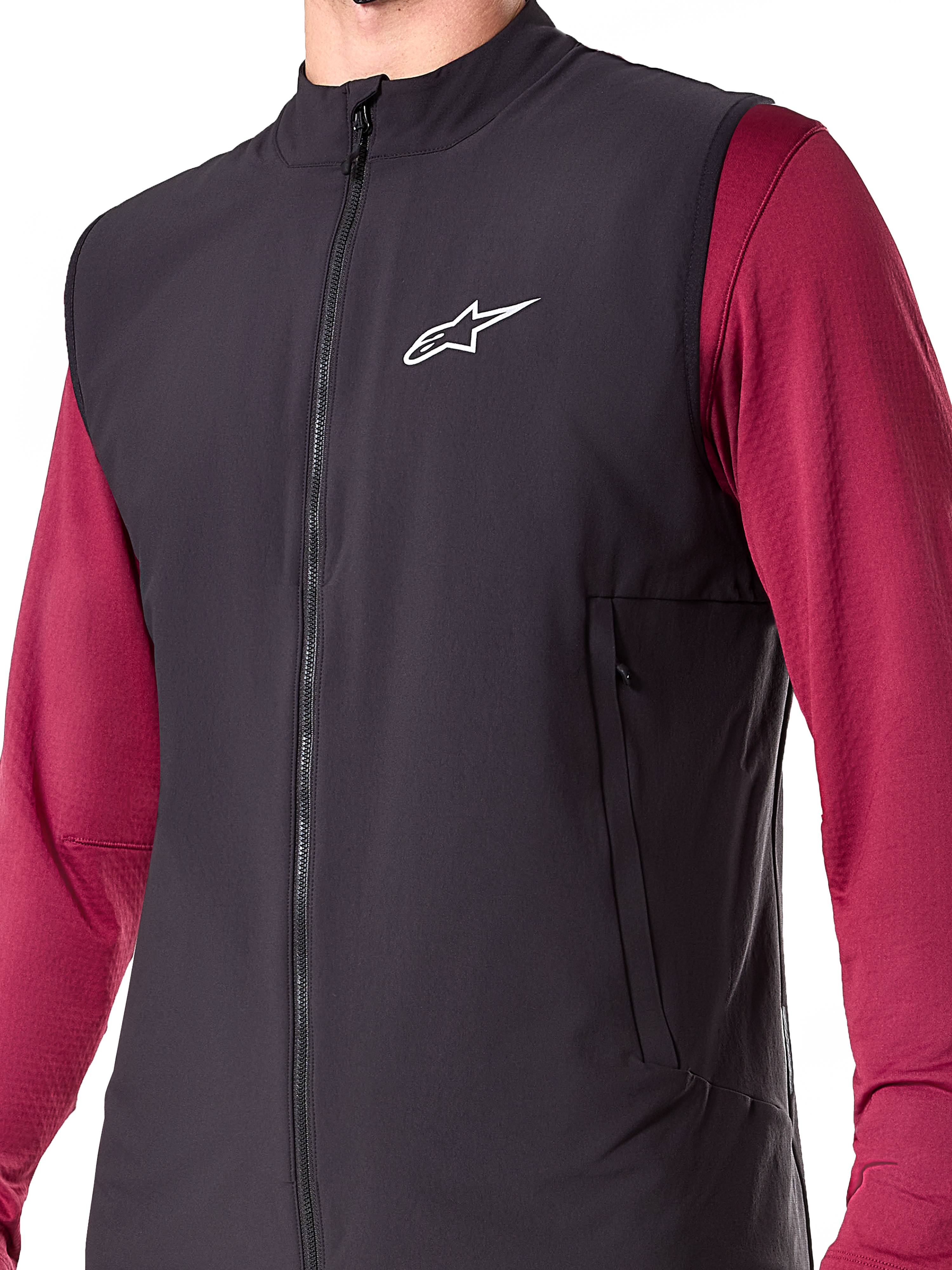Alpinestars A-Dura Thermal Vest, nero, gilet da ciclismo imbottito da uomo, gilet leggero per mountain bike con isolamento PrimaLoft ACTIVE, cerniera frontale a tutta lunghezza e doppie tasche con zip, design elegante e performante per clima freddo