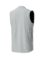 Alpinestars Gilet Termico A-Dura, grigio titanio, vista posteriore, gilet da ciclismo leggero e isolato, con un piccolo logo Alpinestars e marchio A-Dura sulla parte inferiore della schiena, design minimalista per mountain bike