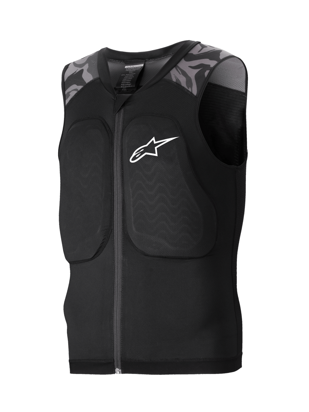 Alpinestars Gilet Protettivo A-Motion Plasma, gilet protettivo MTB da uomo, nero e camo, con protezioni toraciche e paraschiena Nucleon Plasma, traspirante, certificato CE