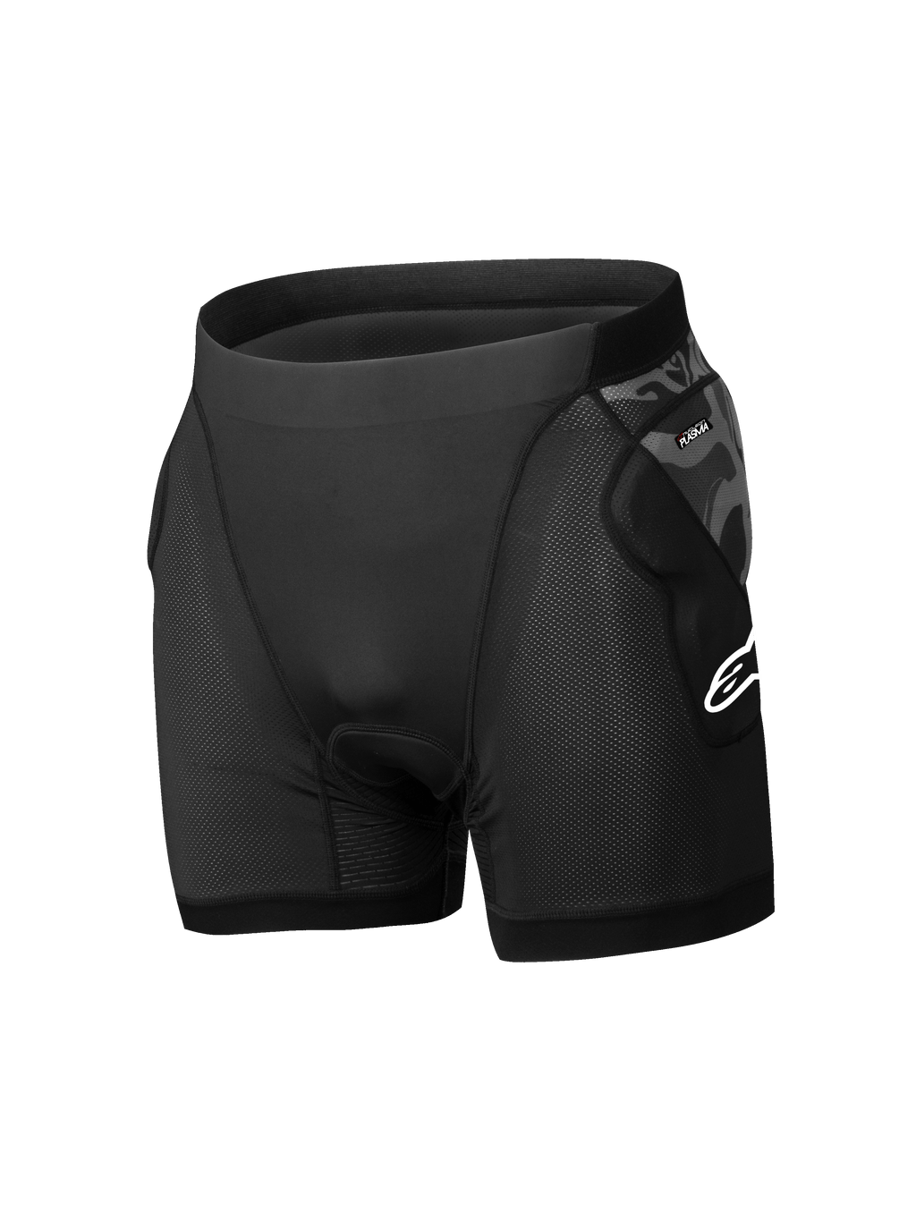 Alpinestars Fondello A-Motion Plasma, pantaloncini protettivi MTB da uomo, nero, protettori per l'anca Nucleon Plasma certificati CE livello 1, traspiranti
