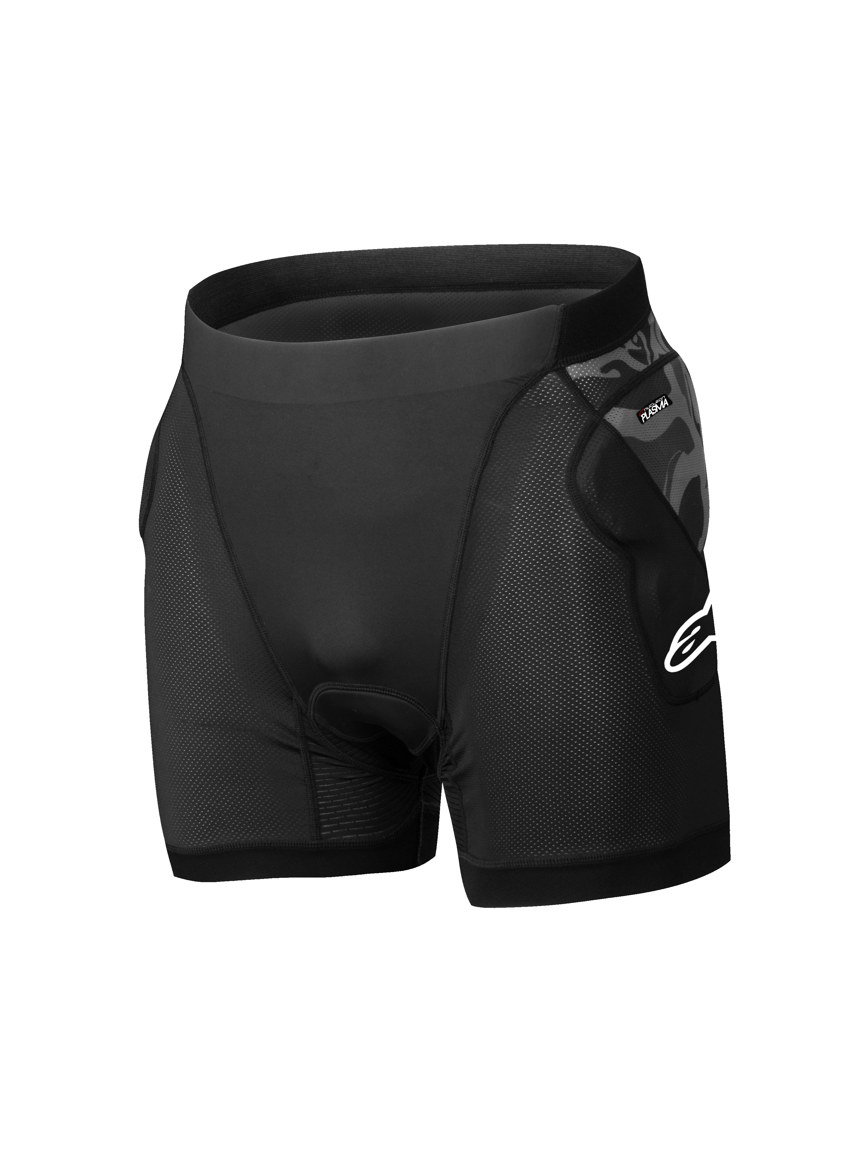Alpinestars Fondello A-Motion Plasma, pantaloncini protettivi MTB da uomo, nero, protettori per l'anca Nucleon Plasma certificati CE livello 1, traspiranti