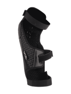 Protezioni Ginocchio/Tibia Alpinestars Bionic Plus, nero, vista interna con imbottitura in mesh 3D e sistema a doppia cinghia, costruzione ergonomica asimmetrica per protezione motocross e mountain bike