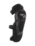 Alpinestars Bionic Plus Knee/Shin Protectors, protezioni ginocchio e tibia per fuoristrada e MTB, nero, con calotta traforata a nido d'ape e logo Alpinestars bianco, doppie cinghie regolabili, ventilazione in rete 3D e design ergonomico curvo