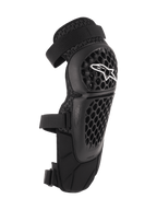 Alpinestars Bionic Plus Knee/Shin Protectors, protezioni ginocchio e tibia per fuoristrada e MTB, nero, con calotta traforata a nido d'ape e logo Alpinestars bianco, doppie cinghie regolabili, ventilazione in rete 3D e design ergonomico curvo