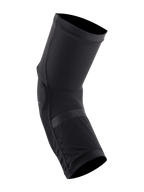 Alpinestars Ginocchiere Paragon Plus, nero, design slip-on leggero, costruzione in mesh elasticizzato traspirante con cuscinetti protettivi perforati, vestibilità ergonomica preformata per mountain bike