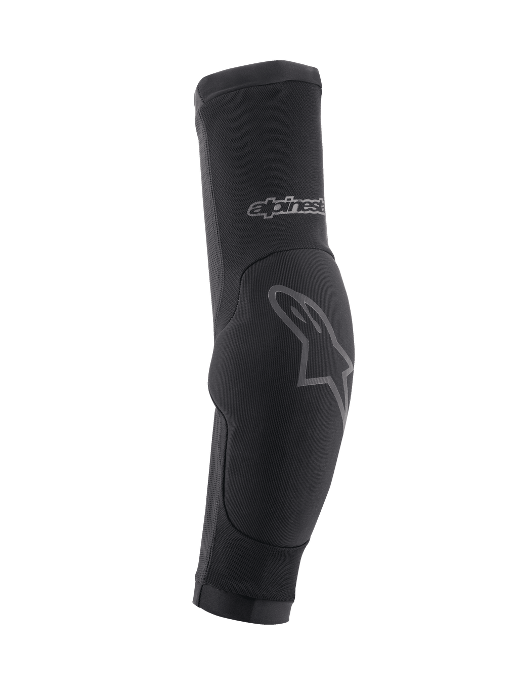 Alpinestars Paragon Plus Elbow Protectors, gomitiere MTB, nero con dettagli logo grigi, design a manica slip-on con sezione del gomito imbottita e materiale in rete traspirante, equipaggiamento protettivo per il ciclismo fuoristrada