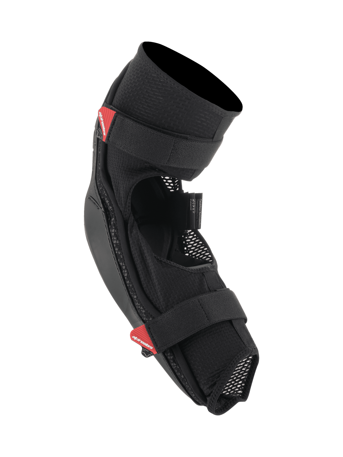 Protezioni per gomiti Alpinestars Bionic Pro, nero e rosso, gomitiere MTB leggere con struttura in rete traspirante, doppie cinghie a strappo e gusci integrati per l'assorbimento degli urti