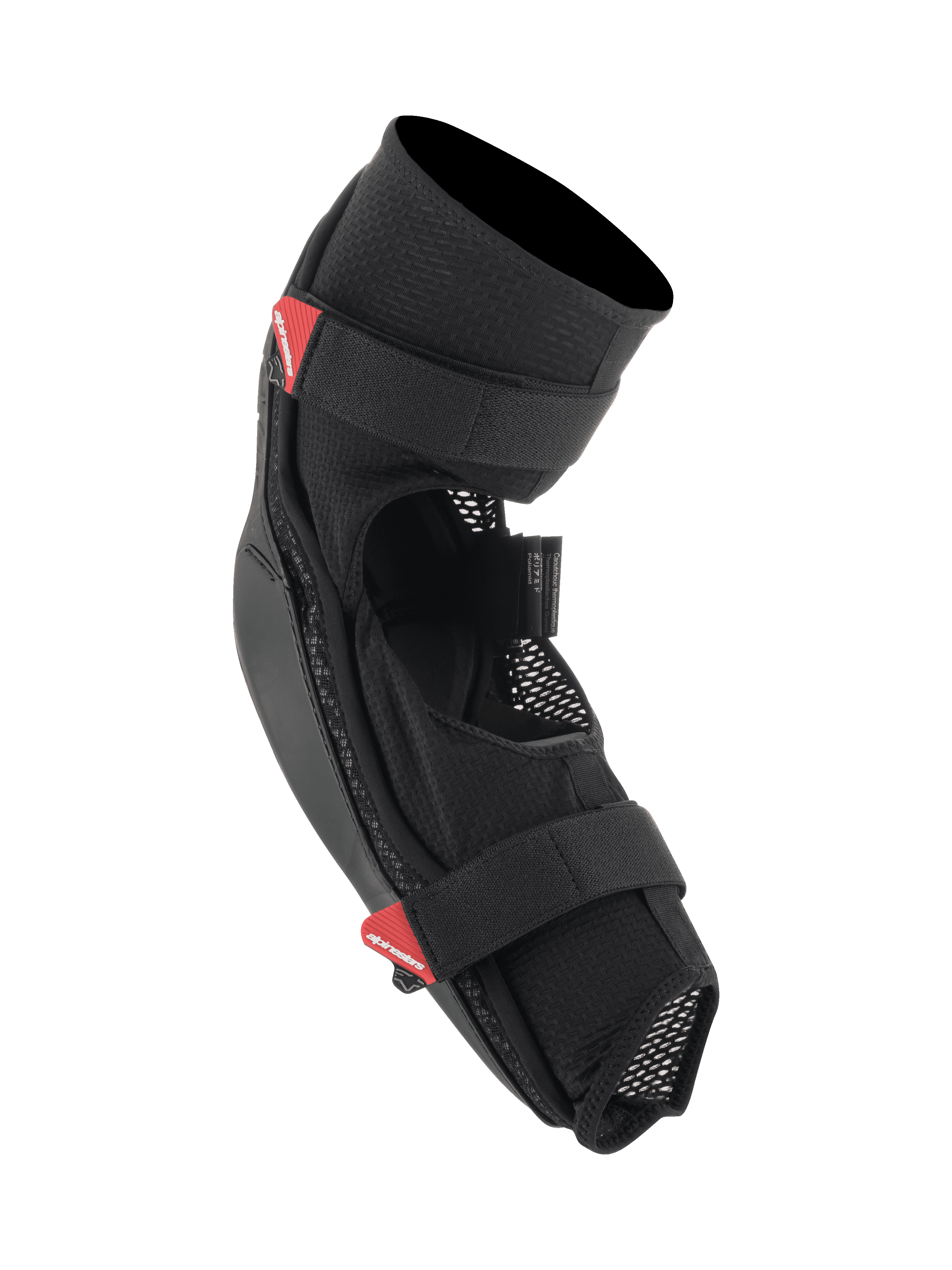 Protezioni per gomiti Alpinestars Bionic Pro, nero e rosso, gomitiere MTB leggere con struttura in rete traspirante, doppie cinghie a strappo e gusci integrati per l'assorbimento degli urti