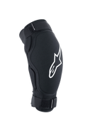 Alpinestars A-Impact Plasma Pro Elbow Protector, equipaggiamento protettivo per MTB, nero con logo bianco, con doppie cinghie regolabili in Velcro e design ergonomico pre-curvato
