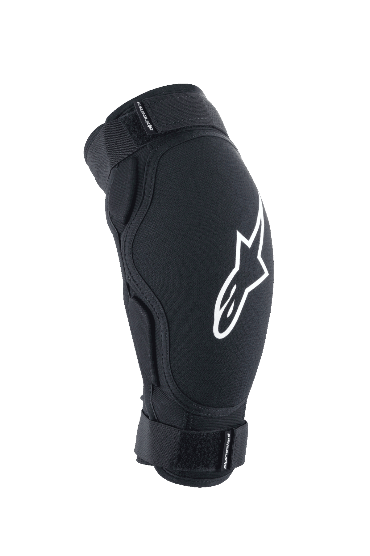 Alpinestars A-Impact Plasma Pro Elbow Protector, equipaggiamento protettivo per MTB, nero con logo bianco, con doppie cinghie regolabili in Velcro e design ergonomico pre-curvato