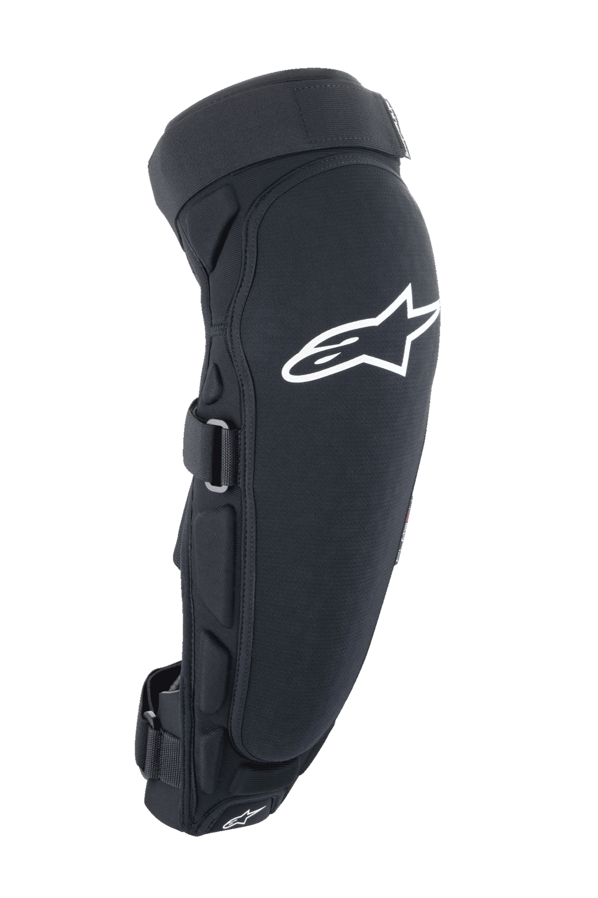 Alpinestars Protezione Ginocchio/Tibia A-Impact Plasma Pro, protezioni per ginocchia e stinchi da mountain bike, nere e bianche, con tecnologia Nucleon Plasma certificata EN 1621-1 Livello 2 e sistema di chiusura a triplo cinturino