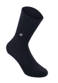 Alpinestars Alps Crew Socks, calzini da ciclismo, nero, polpaccio in maglia a coste con patch logo a stella ricamato, stile classico a gambaletto per MTB e ciclismo su strada