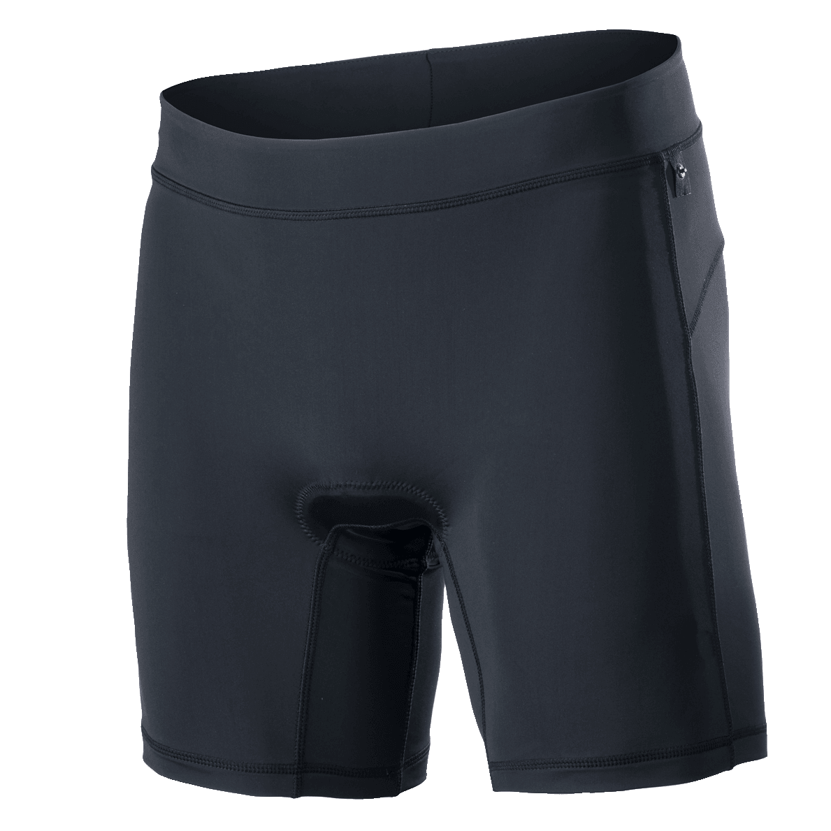 Alpinestars Drop Inner Shorts, pantaloncini intimi MTB neri con fondello imbottito integrato, ampia fascia elastica in vita, vestibilità ergonomica a compressione, tessuto elasticizzato traspirante ad asciugatura rapida, per guida trail ed Enduro