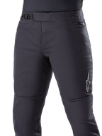 Pantaloni Termici Alpinestars A-Dura, pantaloni da MTB neri, con chiusura a cricchetto sicura in vita e tasca laterale con cerniera, logo a stella bianco sul lato, forma pre-curvata per il comfort di guida, materiale termico resistente per il ciclismo in climi freddi