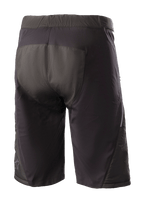 Alpinestars Denali 2 Shorts, pantaloncini da mountain bike, Black Grisaille, vista posteriore con zona seduta rinforzata e costruzione in tessuto resistente all'acqua per la guida fuoristrada