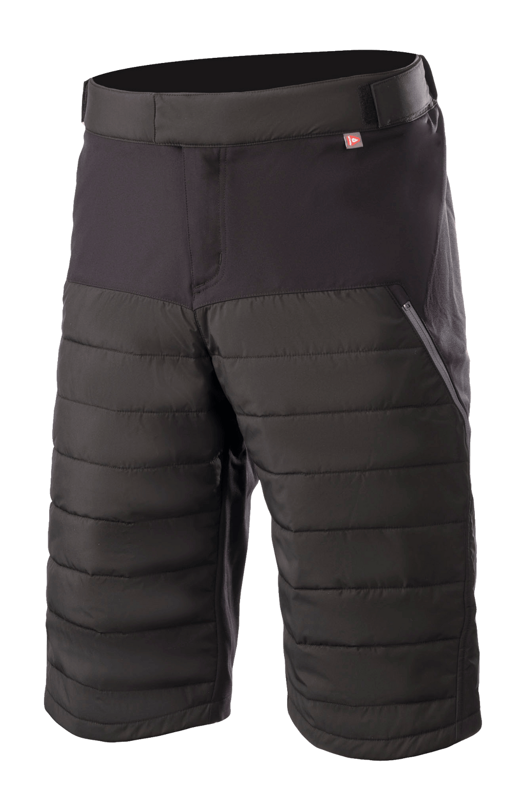 Alpinestars Denali 2 Shorts, pantaloncini da mountain bike, nero grisaille, con pannelli isolanti Primaloft trapuntati, tasca laterale con cerniera e vita regolabile, tessuto resistente lungo fino al ginocchio per MTB