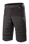 Alpinestars Denali 2 Shorts, pantaloncini da mountain bike, nero grisaille, con pannelli isolanti Primaloft trapuntati, tasca laterale con cerniera e vita regolabile, tessuto resistente lungo fino al ginocchio per MTB