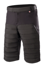 Alpinestars Denali 2 Shorts, pantaloncini da mountain bike, nero grisaille, con pannelli isolanti Primaloft trapuntati, tasca laterale con cerniera e vita regolabile, tessuto resistente lungo fino al ginocchio per MTB