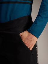 A-Dura Elite Flex Pantaloni Alpinestars grigi, dettaglio della tasca con zip e tessuto ripstop elasticizzato.
