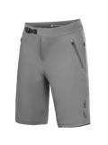 Pantaloncini MTB Alpinestars A-Dura Ride grigi, tessuto elasticizzato con chiusura a cricchetto e tasche con zip.