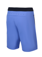 Alpinestars A-Aria Lite Shorts, pantaloncini da mountain bike, Baja Blue, vista posteriore con fascia in vita nera e fori di ventilazione tagliati al laser sul carré posteriore, vestibilità performante per il trail riding