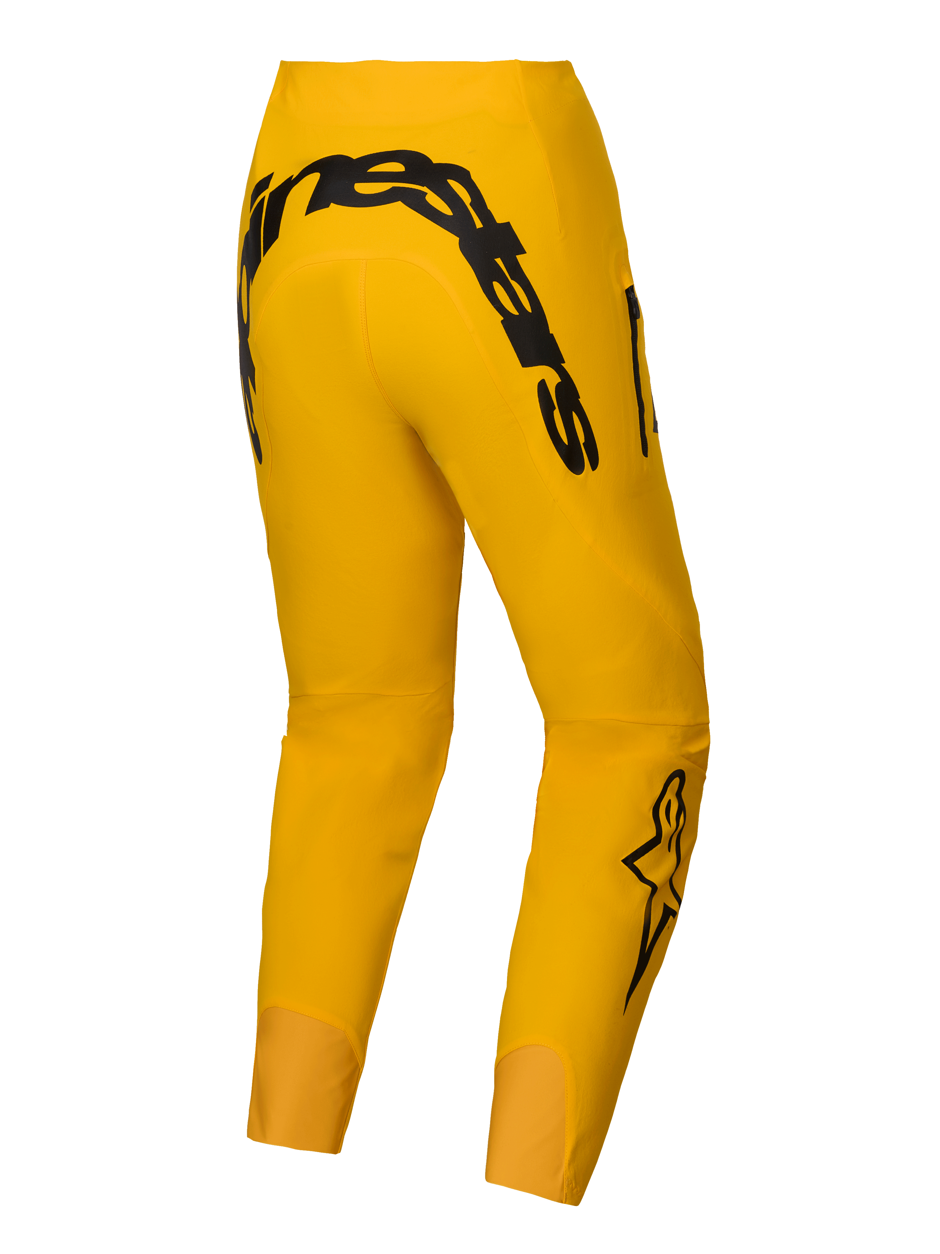 Alpinestars Pantaloni A-Supra Melt Edizione Limitata, pantaloni MTB da uomo, gialli con logo Alpinestars nero sul carré posteriore