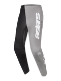 Pantaloni MTB A-Supra Elite grigio sfumato e nero, con logo Astars bianco e ventilazione perforata al laser.