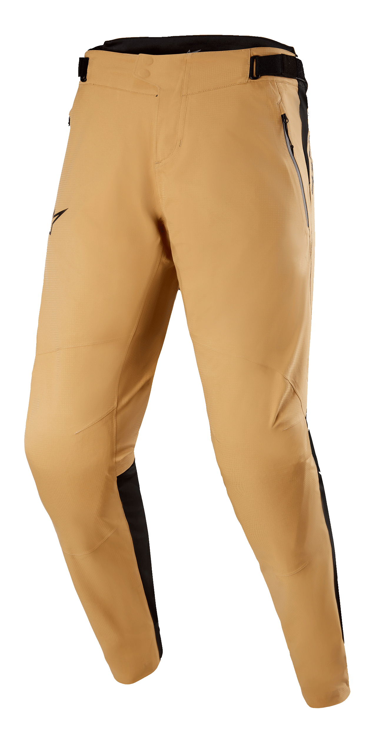 Alpinestars Tahoe 8.1 Waterproof Pants, pantaloni MTB impermeabili, khaki e nero, con gambe pre-curvate, tasche anteriori con zip, vita regolabile, pannelli laterali neri e cavallo senza cuciture per prestazioni ottimali di trail riding in ogni condizione meteorologica