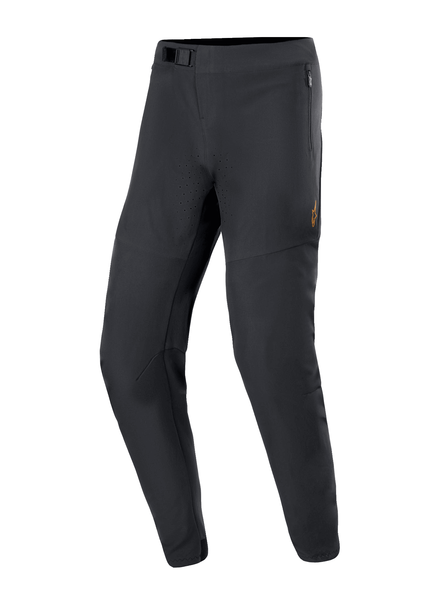 Alpinestars Pantaloni A-Aria Elite, pantaloni da mountain bike, nero, con perforazioni laser per la ventilazione, chiusura con fibbia magnetica e tasche con zip, design affusolato per prestazioni off-road
